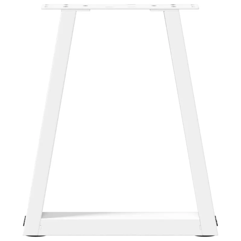Kavos staliuko kojelės, V formos, 2 vnt., baltos, 38x(42-43,3) cm, plienas