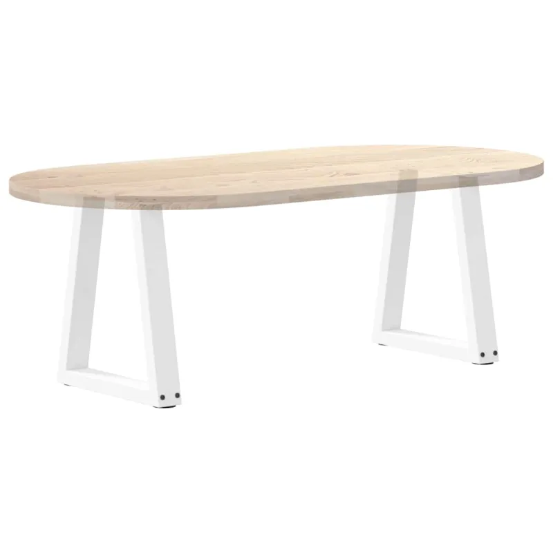 Kavos staliuko kojelės, V formos, 2 vnt., baltos, 38x(42-43,3) cm, plienas
