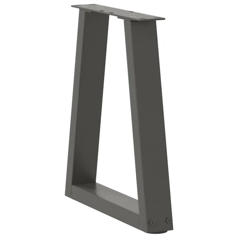 Kavos staliuko kojelės, V formos, 2 vnt., antracito spalvos, 38x(42-43,3) cm, plienas