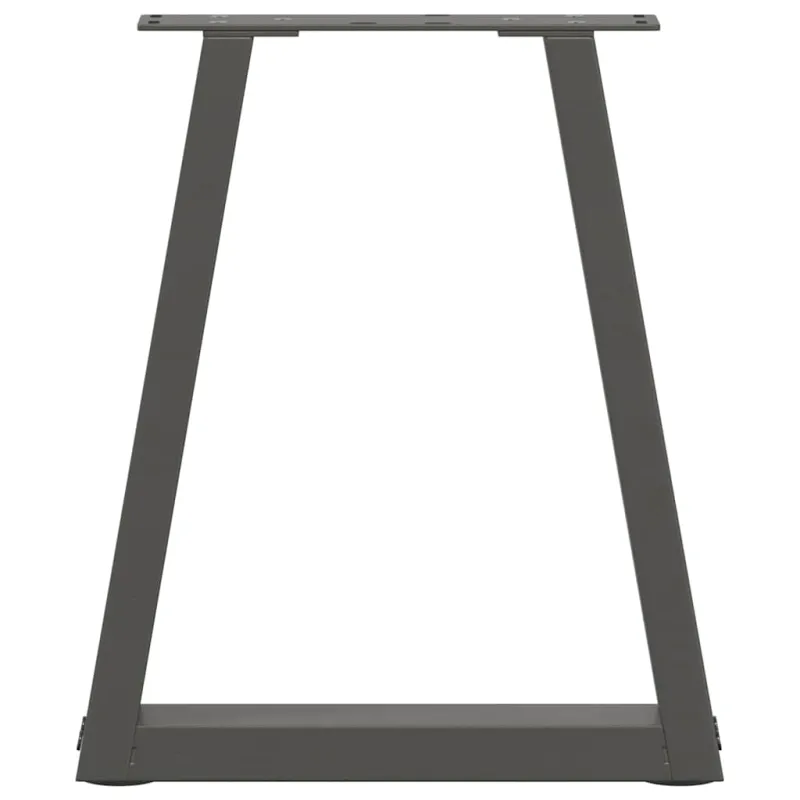 Kavos staliuko kojelės, V formos, 2 vnt., antracito spalvos, 38x(42-43,3) cm, plienas