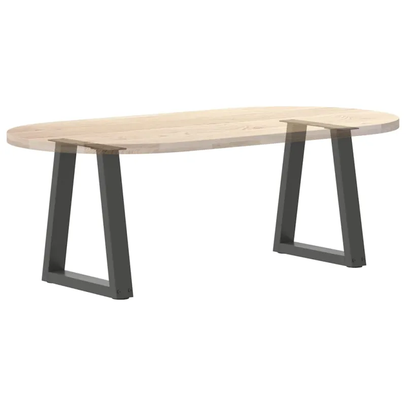 Kavos staliuko kojelės, V formos, 2 vnt., antracito spalvos, 38x(42-43,3) cm, plienas