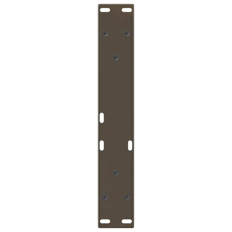 Kavos staliuko kojelės, V formos, 2 vnt., natūralus plienas, 38x(42-43,3) cm, plienas