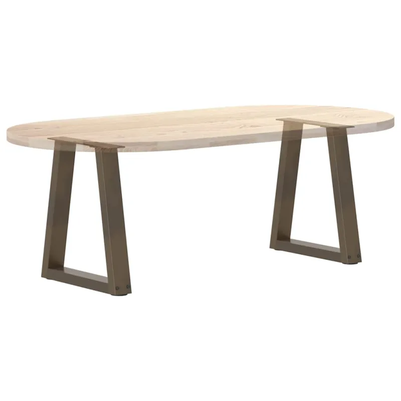 Kavos staliuko kojelės, V formos, 2 vnt., natūralus plienas, 38x(42-43,3) cm, plienas