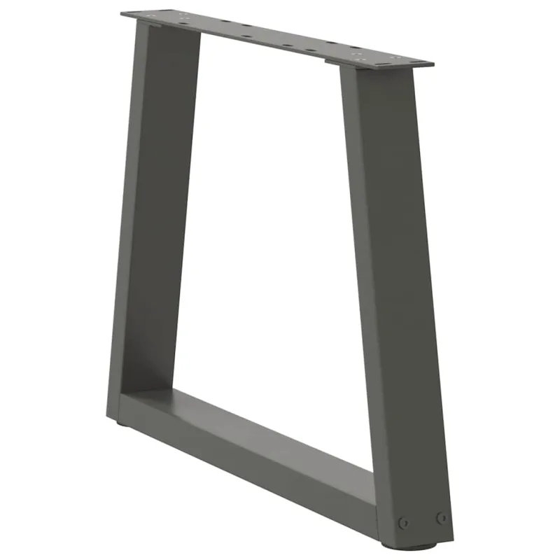 Kavos staliuko kojelės, V formos, 2 vnt., antracito spalvos, 50x(42-43,3) cm, plienas