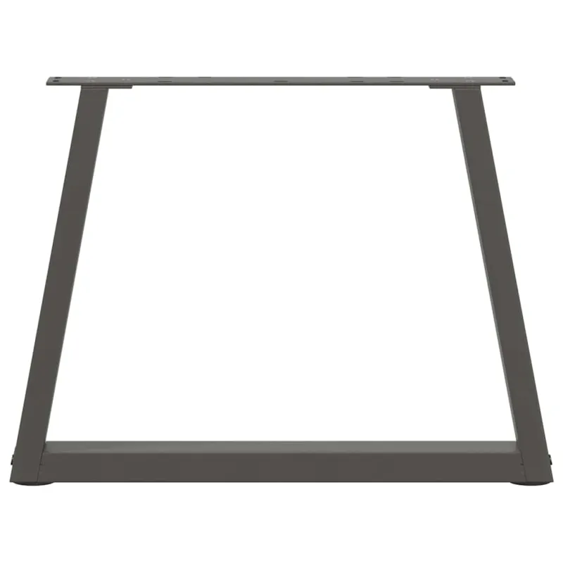 Kavos staliuko kojelės, V formos, 2 vnt., antracito spalvos, 50x(42-43,3) cm, plienas