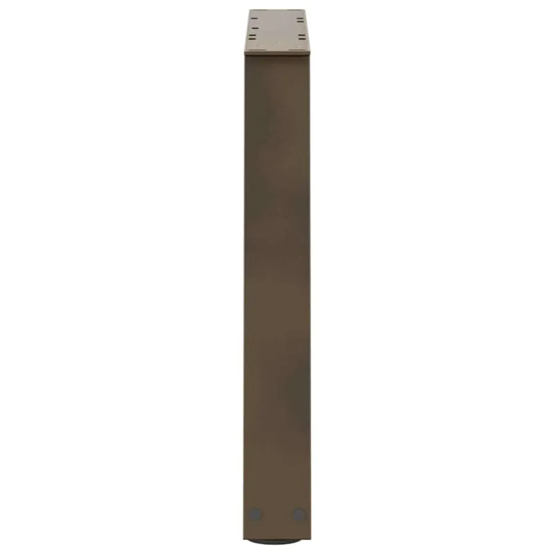 Kavos staliuko kojelės, V formos, 2 vnt., natūralus plienas, 50x(42-43,3) cm, plienas