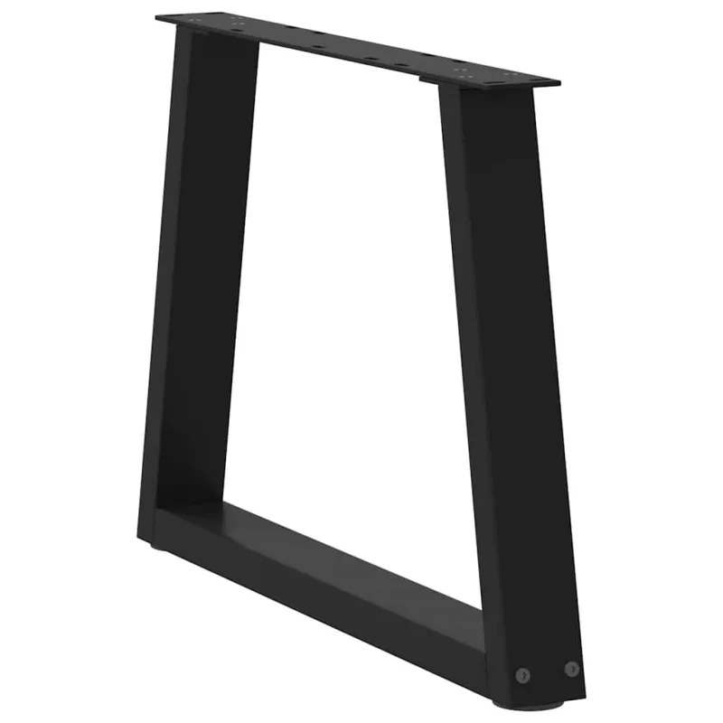 Kavos staliuko kojelės, V formos, 2 vnt., juodos, 60x(42-43,3) cm, plienas