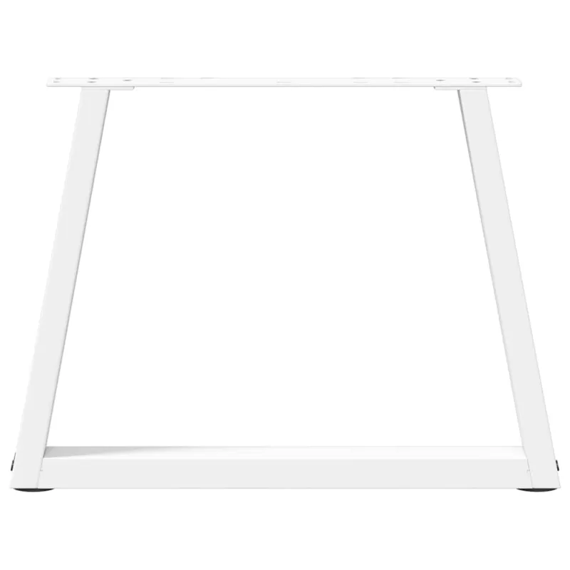 Kavos staliuko kojelės, V formos, 2 vnt., baltos, 60x(42-43,3) cm, plienas