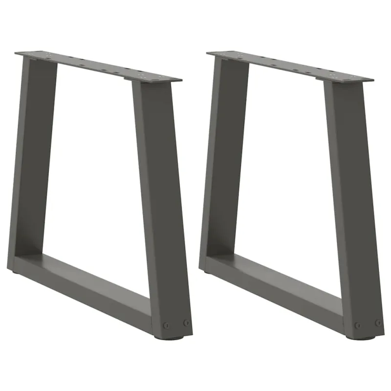 Kavos staliuko kojelės, V formos, 2 vnt., antracito spalvos, 60x(42-43,3) cm, plienas