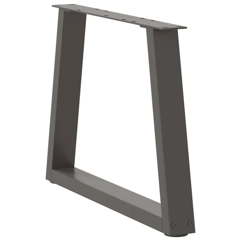 Kavos staliuko kojelės, V formos, 2 vnt., antracito spalvos, 60x(42-43,3) cm, plienas