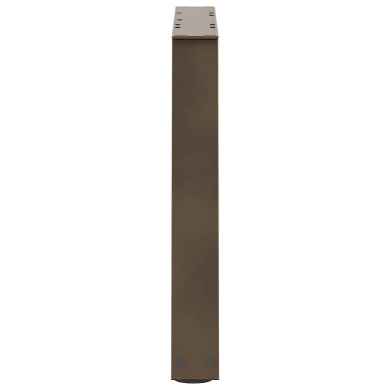 Kavos staliuko kojelės, V formos, 2 vnt., natūralus plienas, 60x(42-43,3) cm, plienas