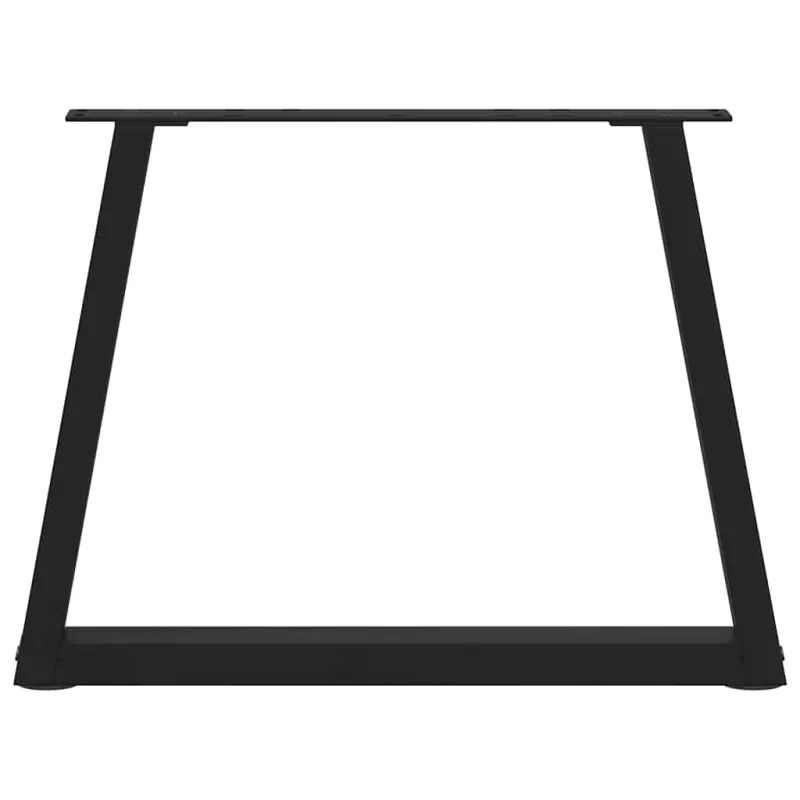 Kavos staliuko kojelės, V formos, 2 vnt., juodos, 70x(42-43,3) cm, plienas