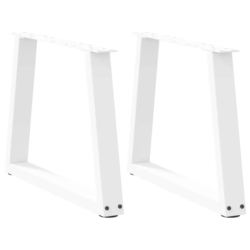 Kavos staliuko kojelės, V formos, 2 vnt., baltos, 70x(42-43,3) cm, plienas