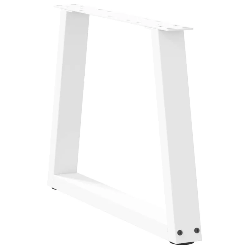 Kavos staliuko kojelės, V formos, 2 vnt., baltos, 70x(42-43,3) cm, plienas
