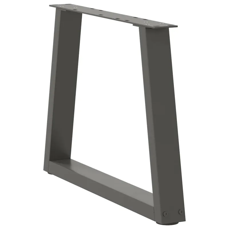 Kavos staliuko kojelės, V formos, 2 vnt., antracito spalvos, 70x(42-43,3) cm, plienas