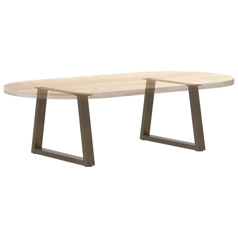 Kavos staliuko kojelės, V formos, 2 vnt., natūralus plienas, 70x(42-43,3) cm, plienas