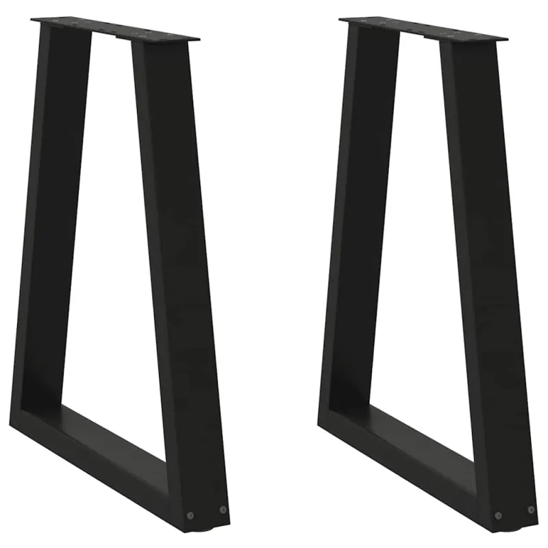 Valgomojo stalo kojelės, V formos, 2 vnt., juodos, 50x(72-73,3) cm, plienas