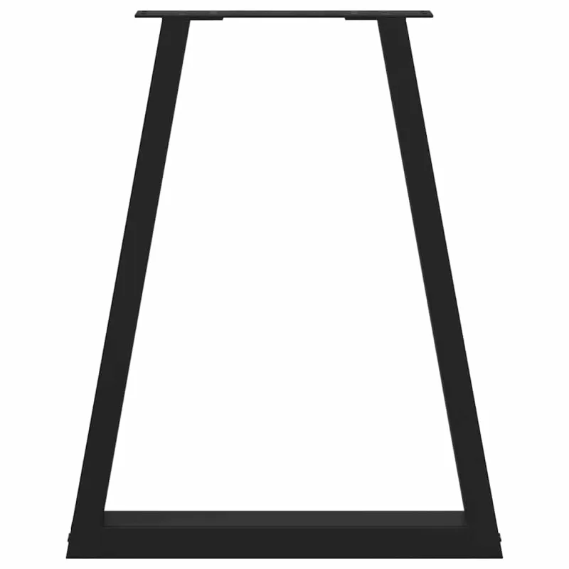 Valgomojo stalo kojelės, V formos, 2 vnt., juodos, 50x(72-73,3) cm, plienas