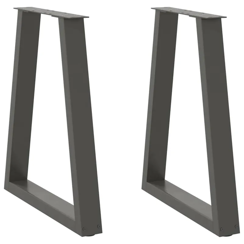 Valgomojo stalo kojos, V formos, 2 vnt., antracito spalvos, 50x(72-73,3) cm, plienas