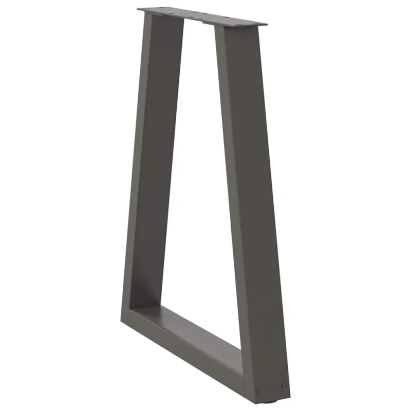 Valgomojo stalo kojos, V formos, 2 vnt., antracito spalvos, 50x(72-73,3) cm, plienas