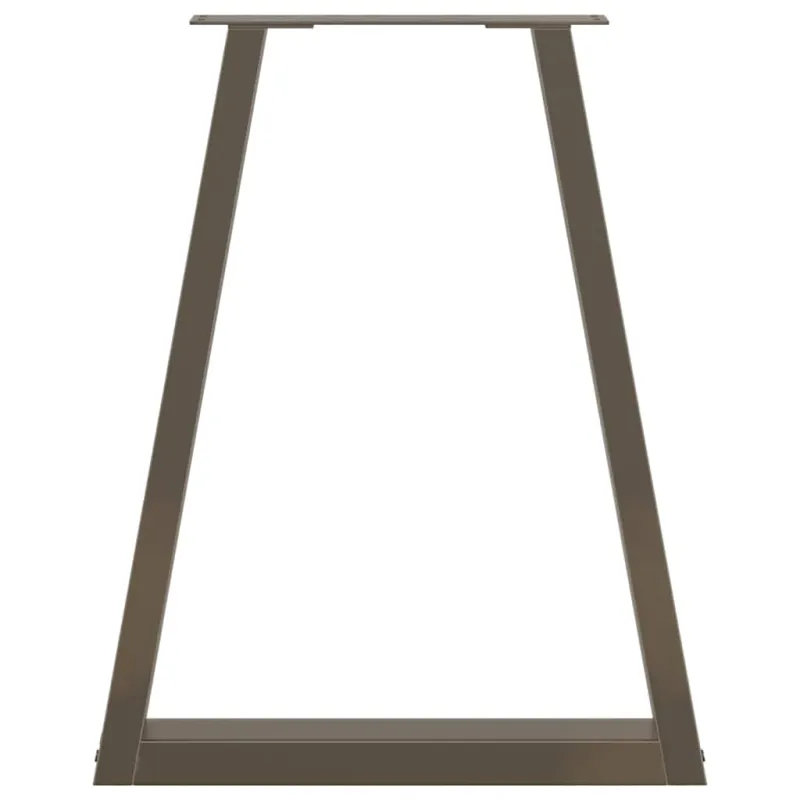 Valgomojo stalo kojelės, V formos, 2 vnt., natūralus plienas, 50x(72-73,3) cm, plienas