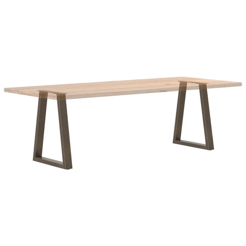 Valgomojo stalo kojelės, V formos, 2 vnt., natūralus plienas, 50x(72-73,3) cm, plienas