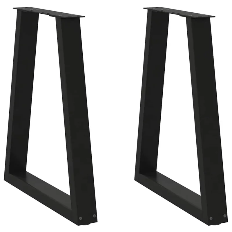 Valgomojo stalo kojelės, 2 vnt., juodos, 60x(72-73,3) cm, plienas, V formos
