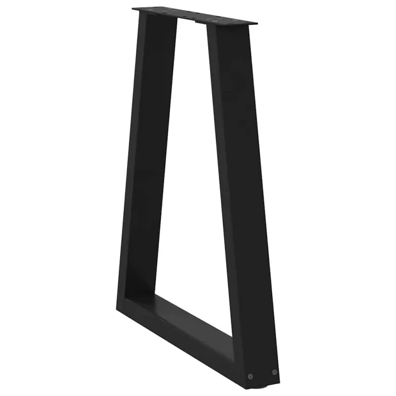 Valgomojo stalo kojelės, 2 vnt., juodos, 60x(72-73,3) cm, plienas, V formos