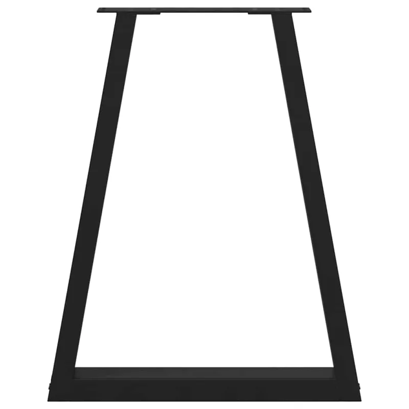 Valgomojo stalo kojelės, 2 vnt., juodos, 60x(72-73,3) cm, plienas, V formos