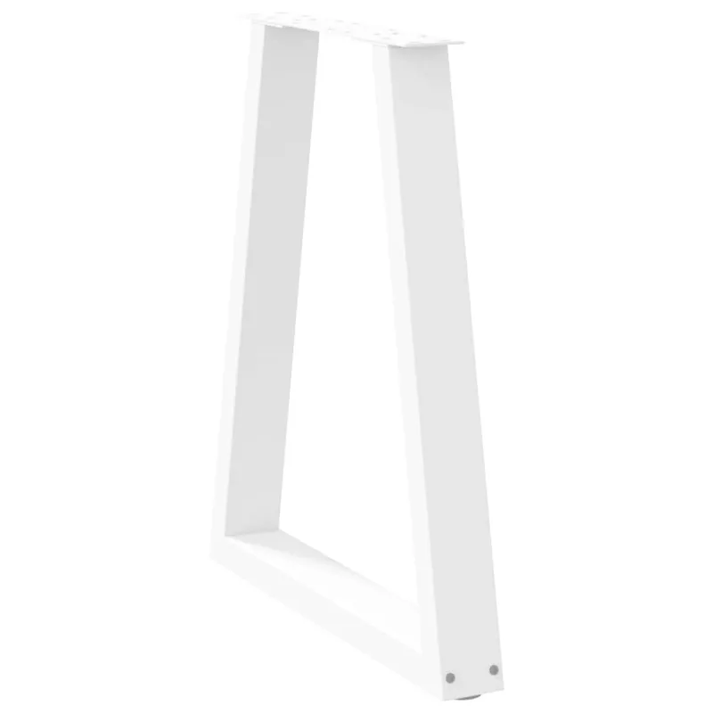 Valgomojo stalo kojelės, 2 vnt., baltos, 60x(72-73,3) cm, plienas, V formos