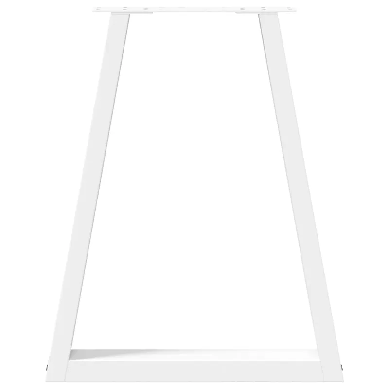 Valgomojo stalo kojelės, 2 vnt., baltos, 60x(72-73,3) cm, plienas, V formos