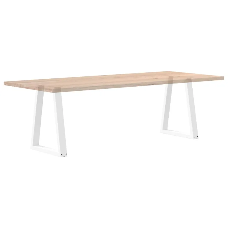 Valgomojo stalo kojelės, 2 vnt., baltos, 60x(72-73,3) cm, plienas, V formos