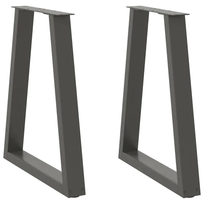 Valgomojo stalo kojos, V formos, 2 vnt., antracito spalvos, 60x(72-73,3) cm, plienas
