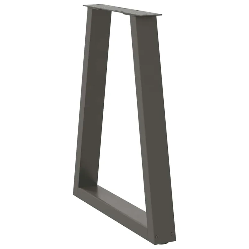 Valgomojo stalo kojos, V formos, 2 vnt., antracito spalvos, 60x(72-73,3) cm, plienas