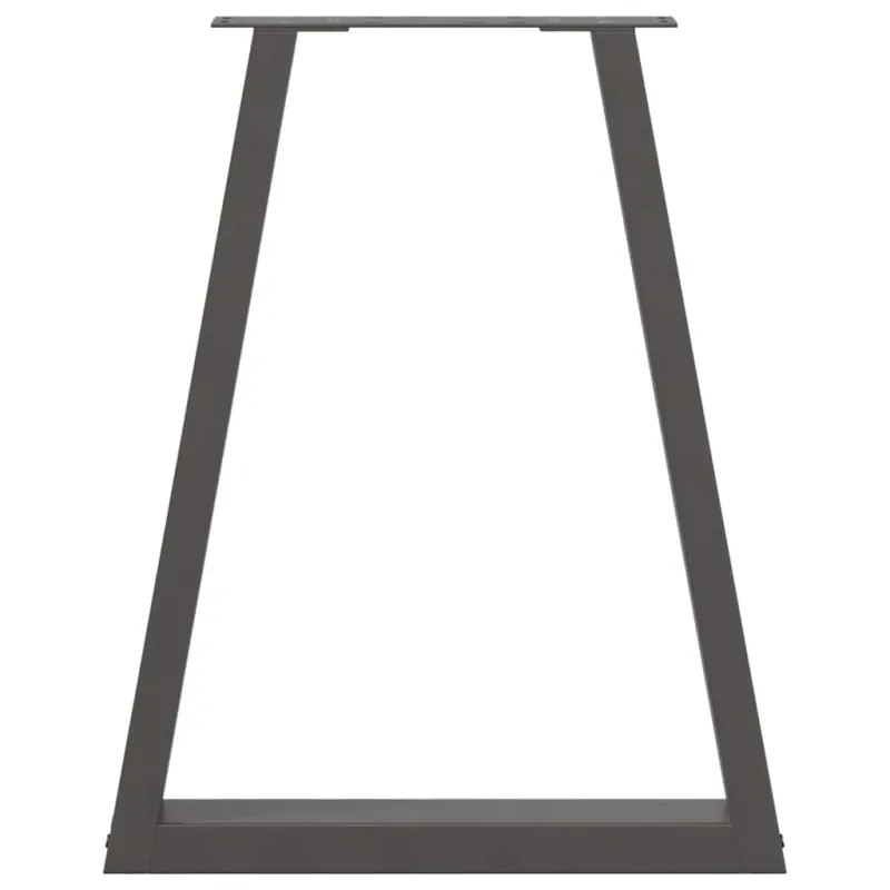 Valgomojo stalo kojos, V formos, 2 vnt., antracito spalvos, 60x(72-73,3) cm, plienas
