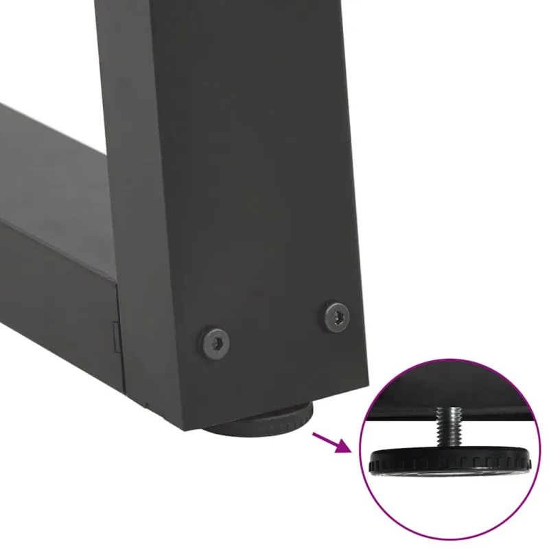 Valgomojo stalo kojos, V formos, 2 vnt., antracito spalvos, 60x(72-73,3) cm, plienas