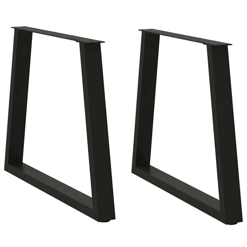 Valgomojo stalo kojelės, V formos, 2 vnt., juodos, 70x(72-73,3) cm, plienas