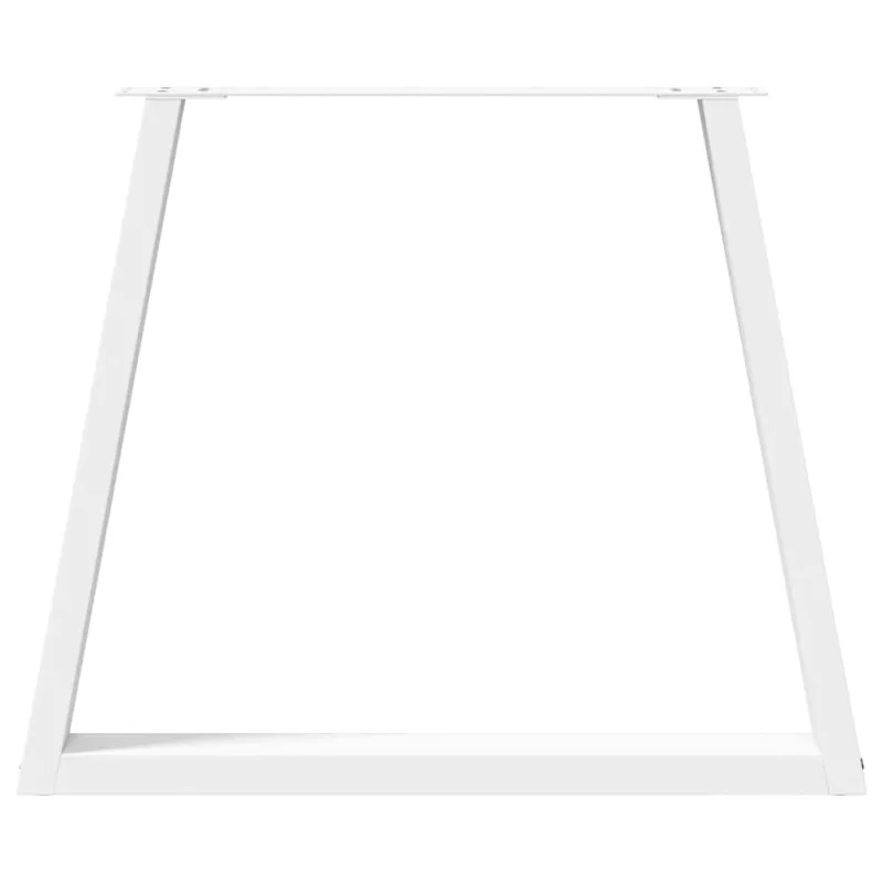 Valgomojo stalo kojelės, 2 vnt., baltos, 70x(72-73,3) cm, plienas, V formos