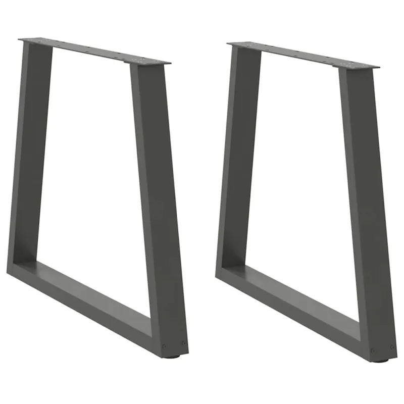 Valgomojo stalo kojos, V formos, 2 vnt., antracito spalvos, 70x(72-73,3) cm, plienas