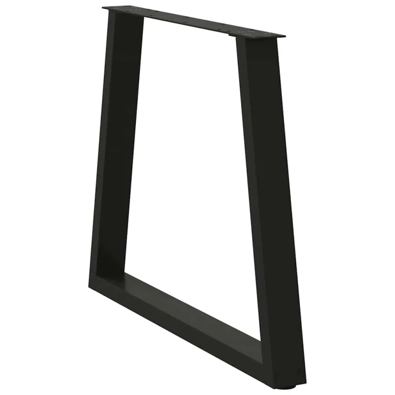 Valgomojo stalo kojelės, V formos, 2 vnt., juodos, 80x(72-73,3) cm, plienas