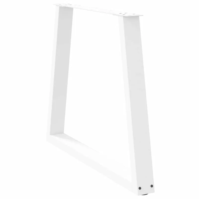 Valgomojo stalo kojelės, 2 vnt., baltos, 80x(72-73,3) cm, plienas, V formos