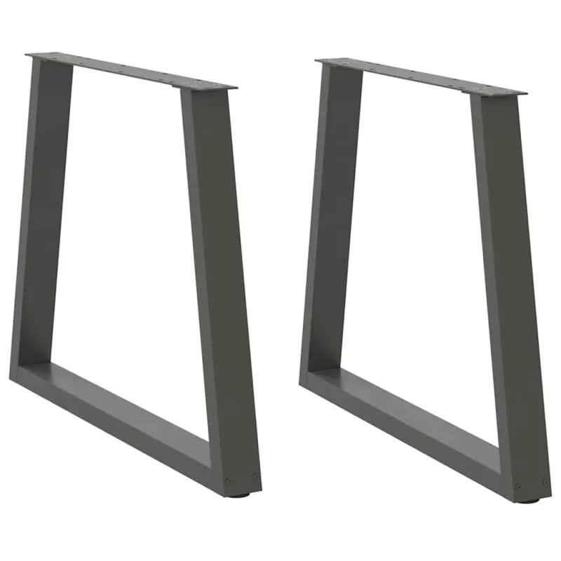 Valgomojo stalo kojos, V formos, 2 vnt., antracito spalvos, 80x(72-73,3) cm, plienas