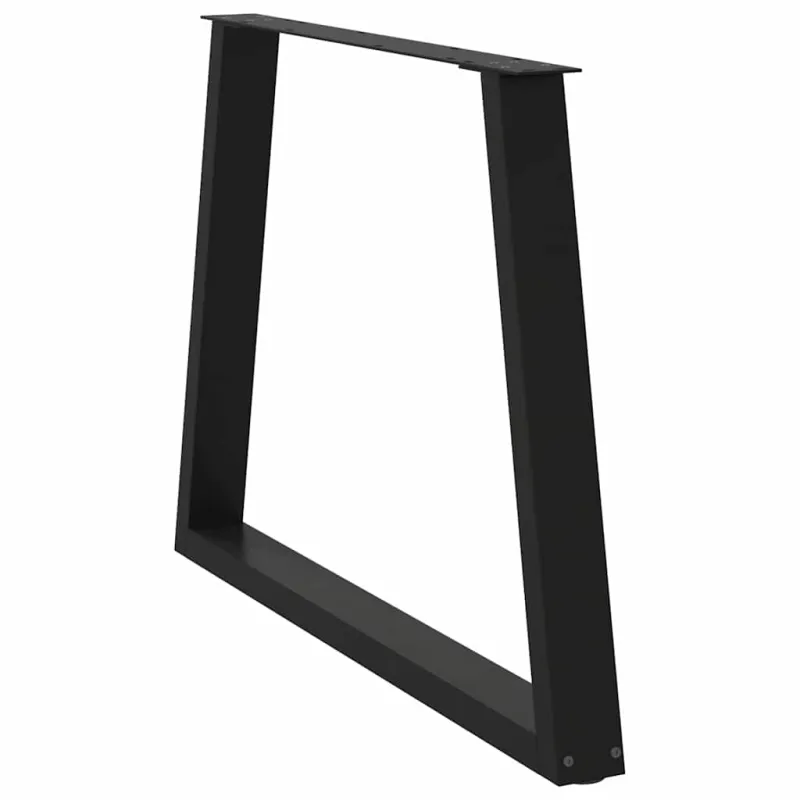 Valgomojo stalo kojelės, V formos, 2 vnt., juodos, 90x(72-73,3) cm, plienas