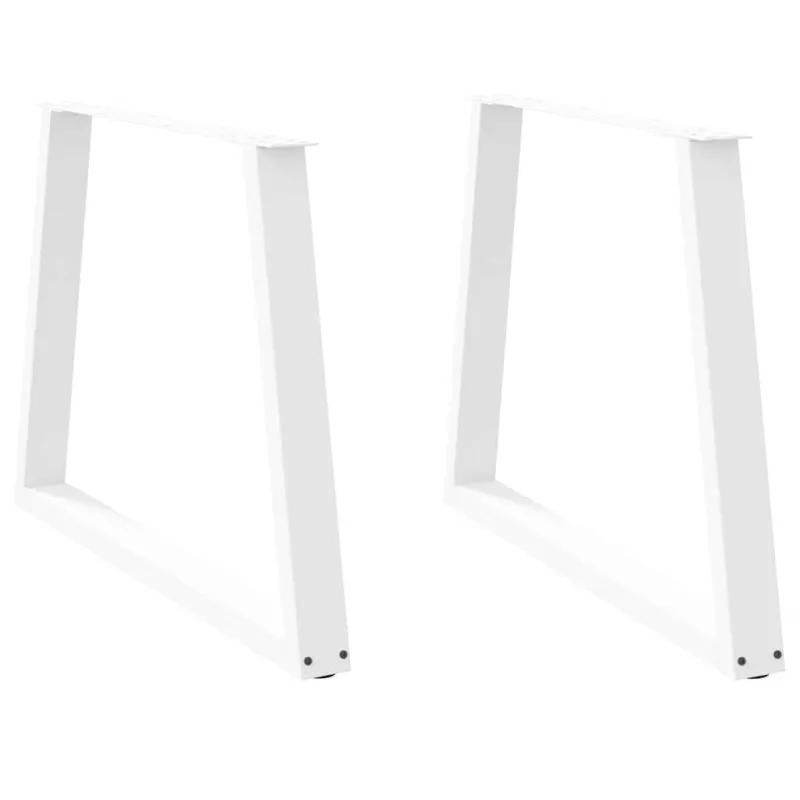 Valgomojo stalo kojelės, 2 vnt., baltos, 90x(72-73,3) cm, plienas, V formos