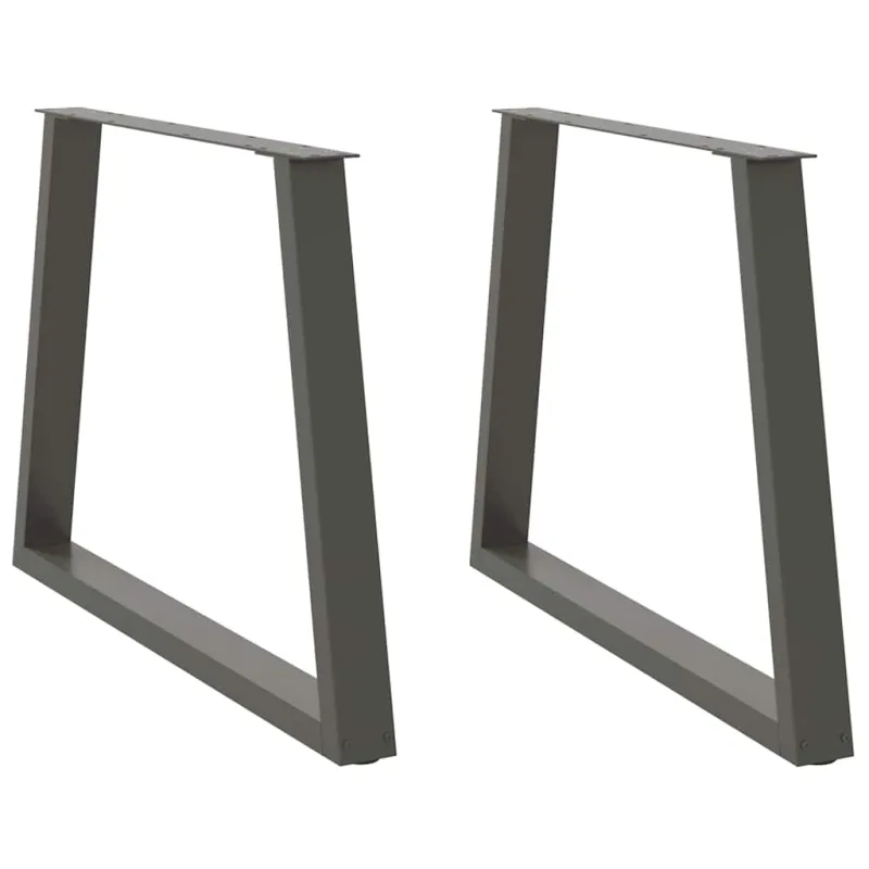 Valgomojo stalo kojos, V formos, 2 vnt., antracito spalvos, 90x(72-73,3) cm, plienas