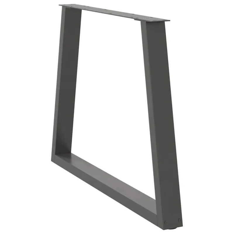 Valgomojo stalo kojos, V formos, 2 vnt., antracito spalvos, 90x(72-73,3) cm, plienas