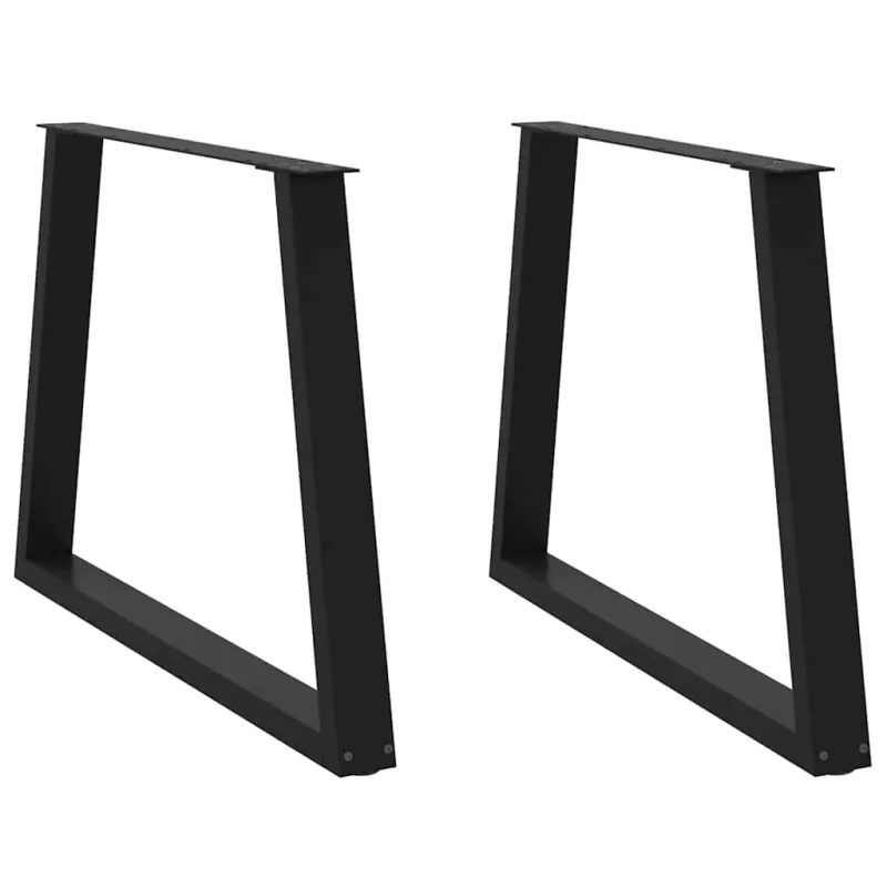 Valgomojo stalo kojos, V formos, 2 vnt., juodos, 100x(72-73,3) cm, plienas