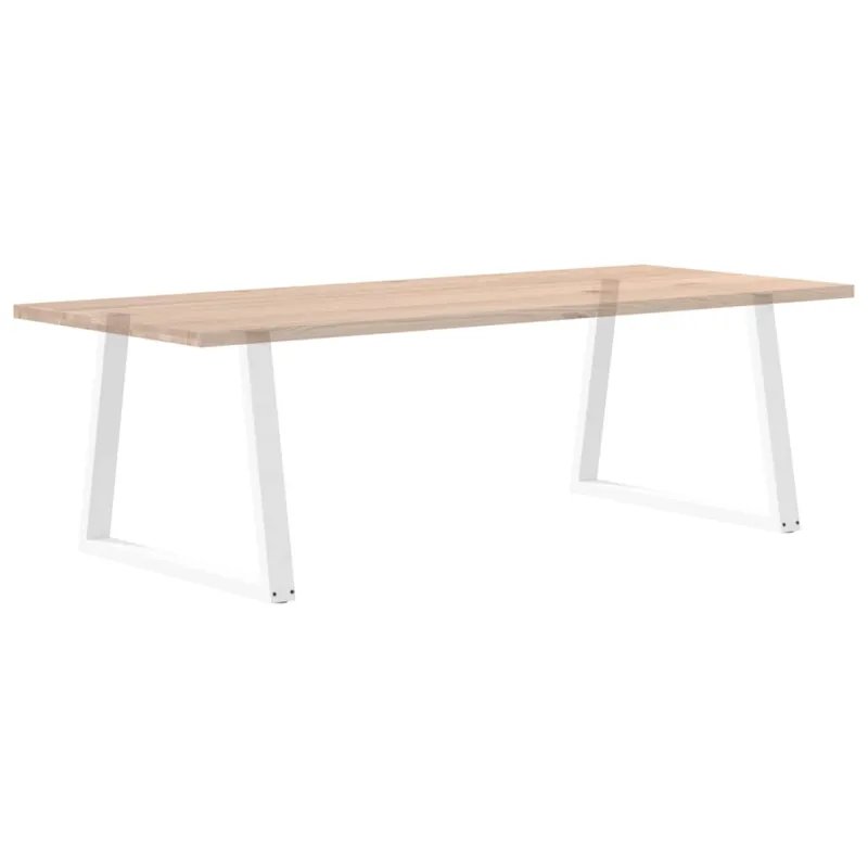 Valgomojo stalo kojelės, V formos, 2 vnt., baltos, 100x(72-73,3) cm, plienas