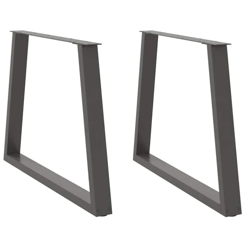 Valgomojo stalo kojos, V formos, 2 vnt., antracito spalvos, 100x(72-73,3) cm, plienas