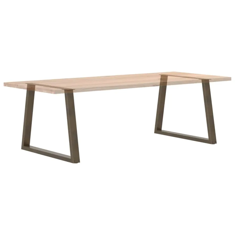 Valgomojo stalo kojelės, V formos, 2 vnt., natūralus plienas, 100 x (72-73,3) cm, plienas